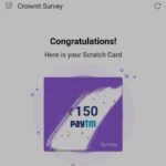 Crownit Survey Answers 24th June 2021 – Get ₹1000 Paytm Cash