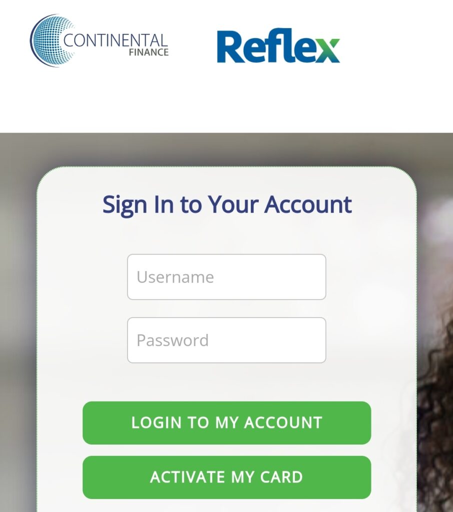 Reflex card info payment