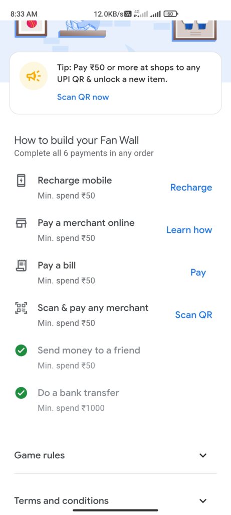 How to collect all payment & build fan wall in Google Pay 